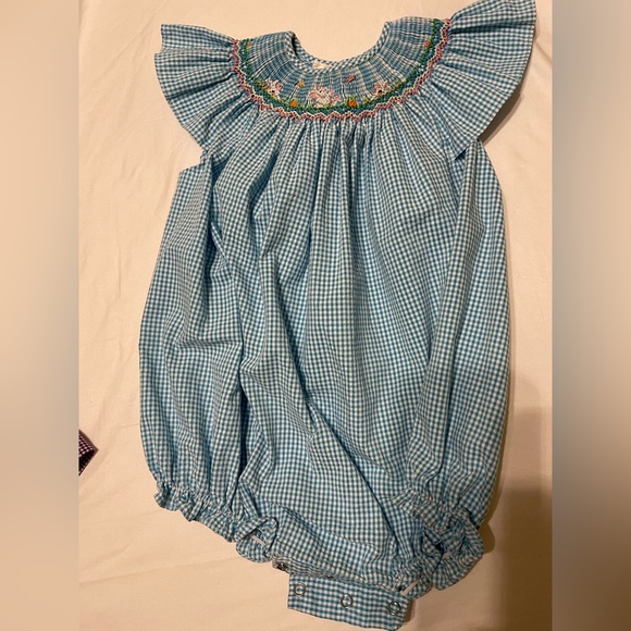 Easter bunny smocked bubble 9m - Picture 1 of 2